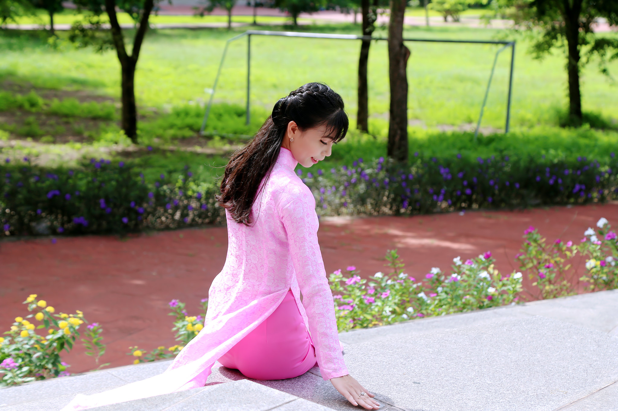 Truyền thống áo dài hồng áo dài hồng [K1OHAV]