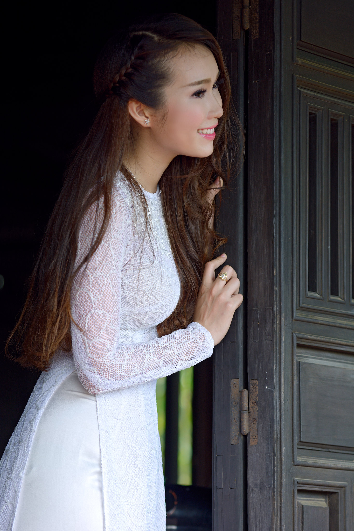 Girl xinh áo dài trắng vẻ đẹp Việt Nam áo dài trắng [ID7OSE]