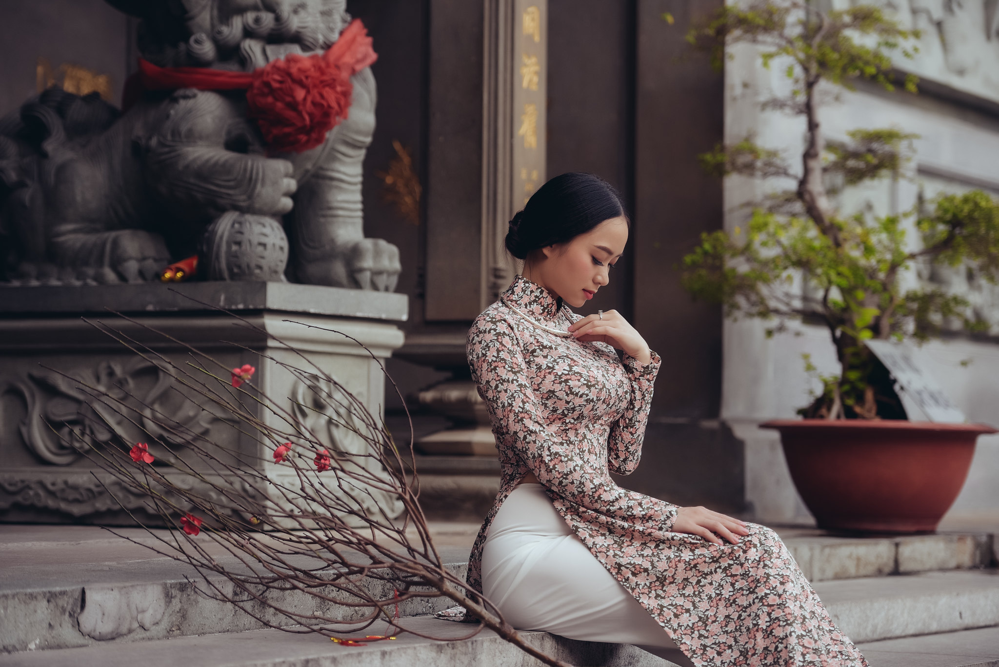 Áo dài họa tiết e ấp áo dài họa tiết [ZPEWTR]