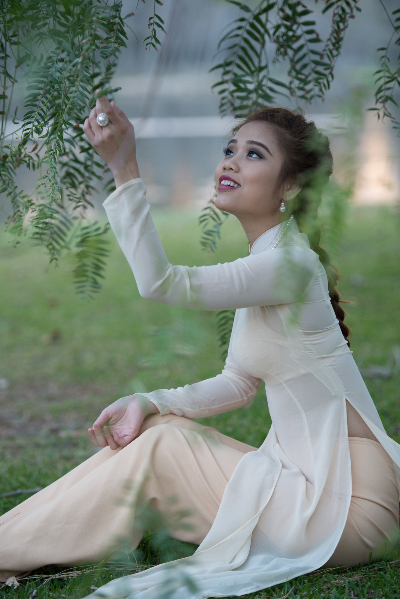 Ảnh áo dài trắng rạng rỡ [AWEX7C]
