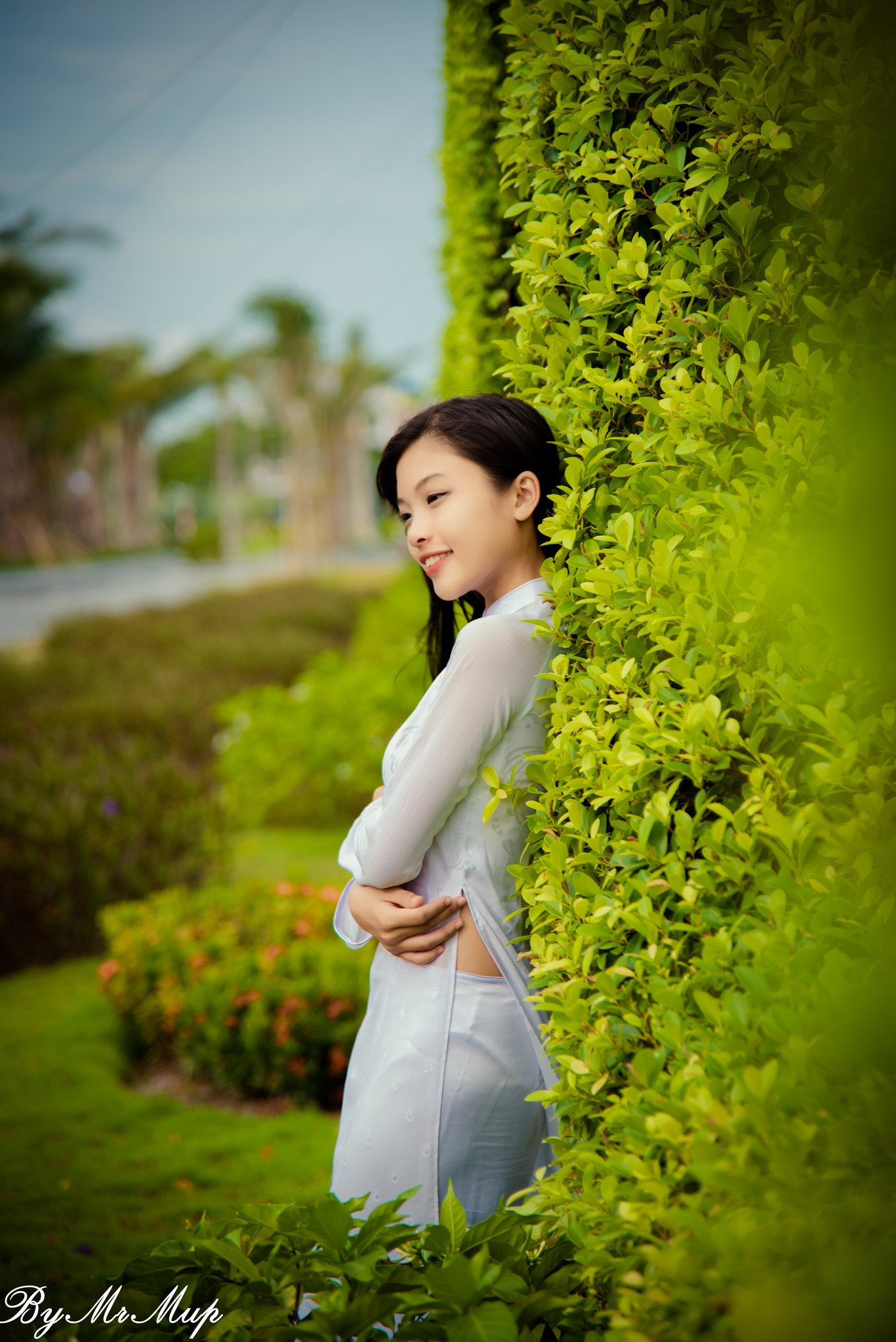 Rửa mắt với ảnh áo dài trắng tinh khôi áo dài trắng [LVHPGN]