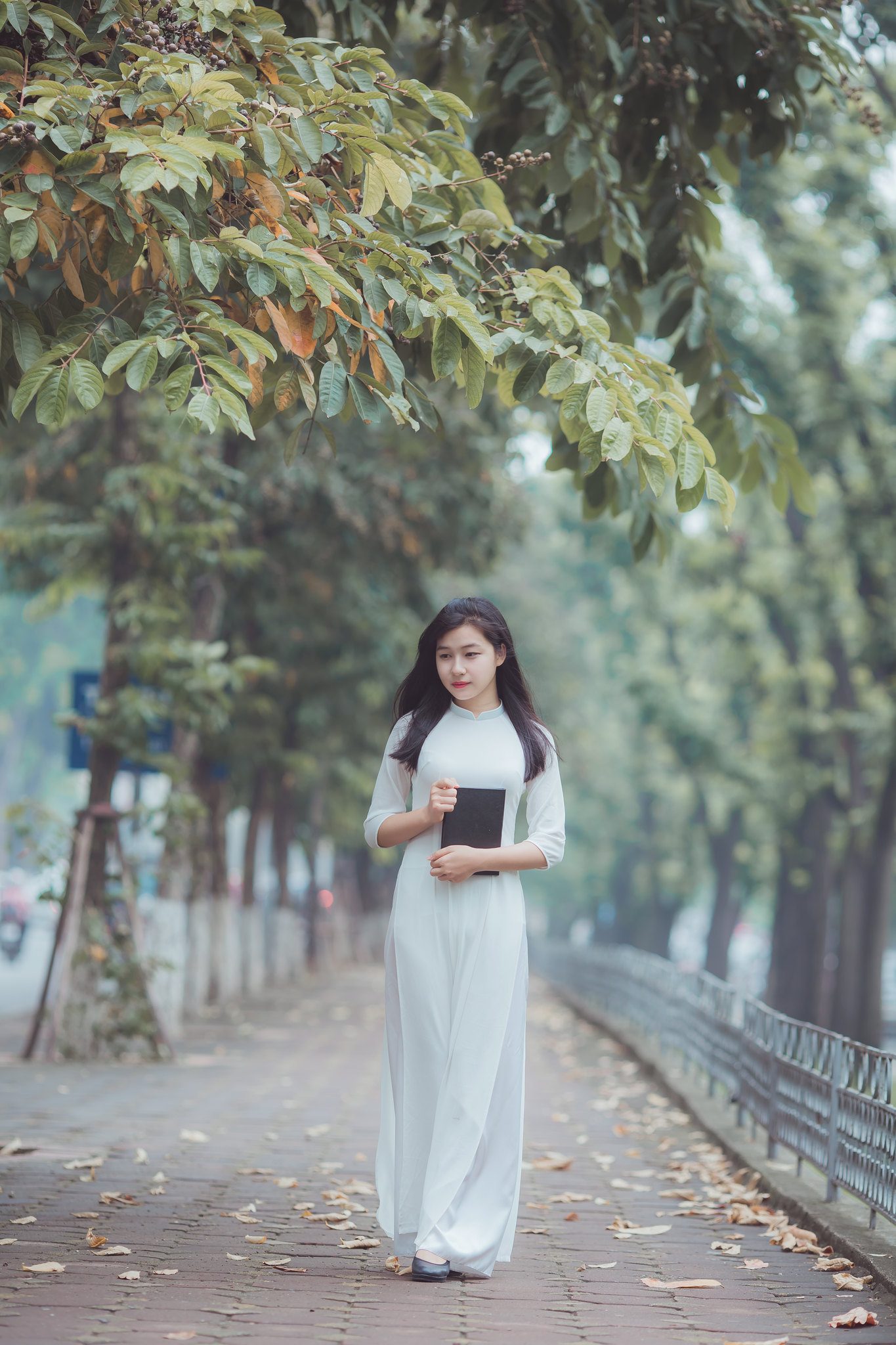 Áo dài trắng người đẹp hoa vẻ đẹp Việt Nam [2BI56Q]