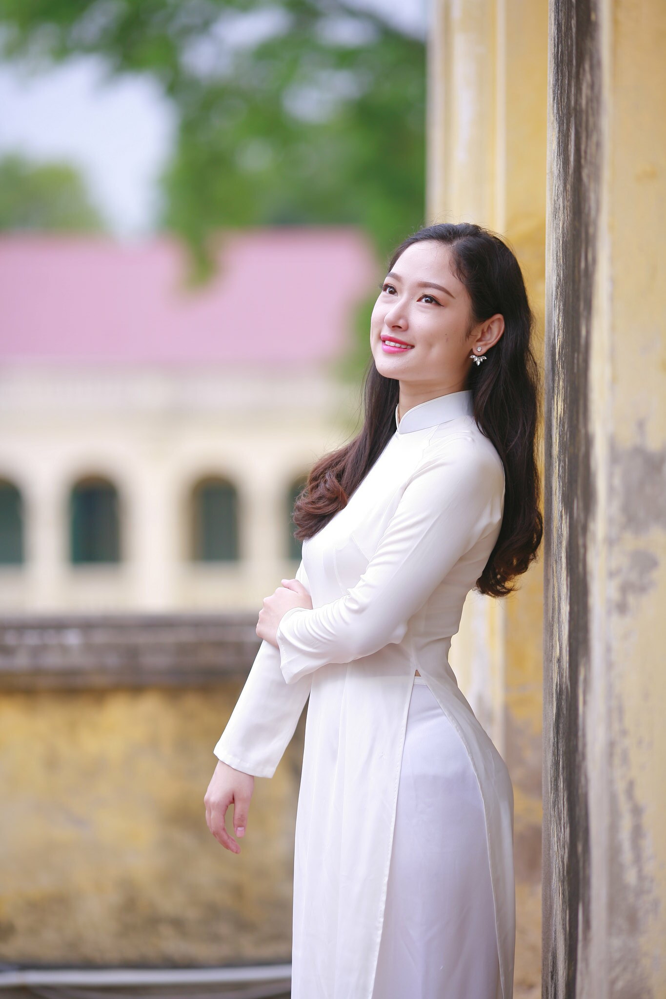 Áo dài trắng truyền thống [NIR7BW]