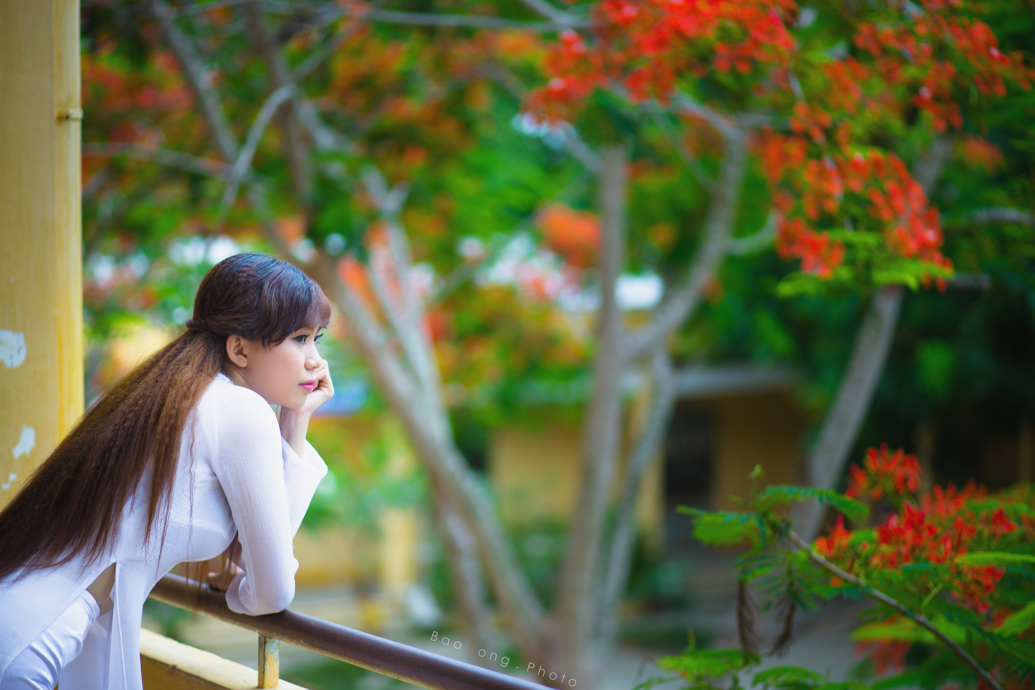 Loạt ảnh áo dài trắng duyên thầm nữ sinh [XJG9MK]