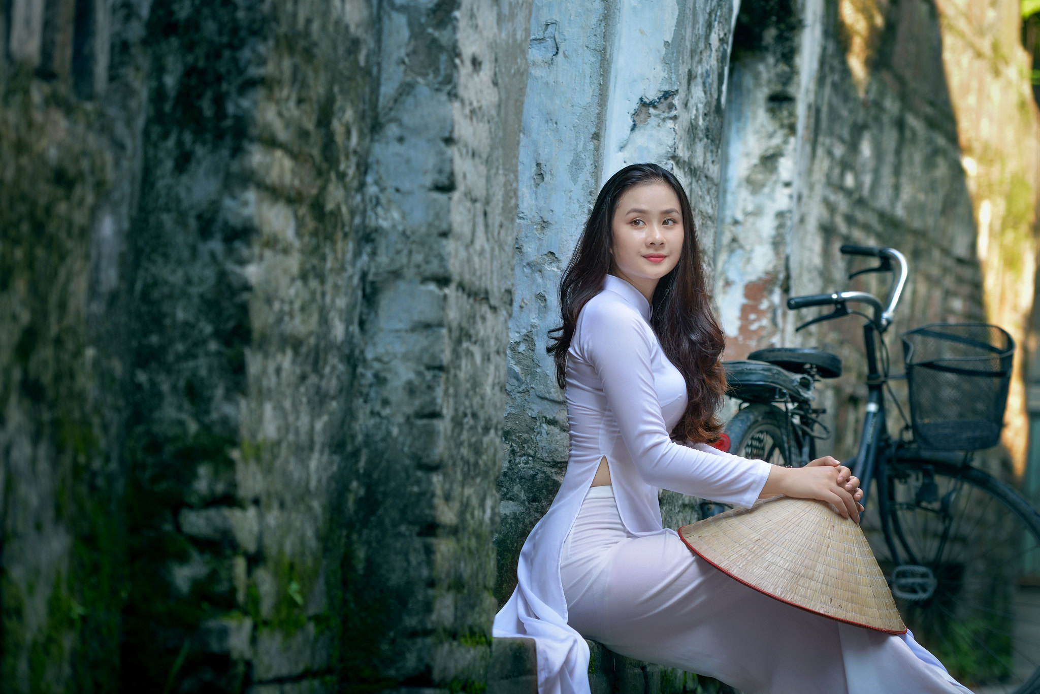 Loạt ảnh áo dài trắng tuyển chọn cổ kính [RUHXTT]