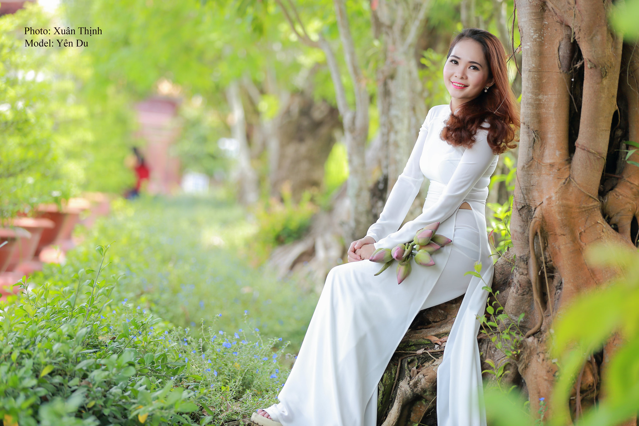 Áo dài trắng áo dài trắng đậm chất Việt [OUF92F]