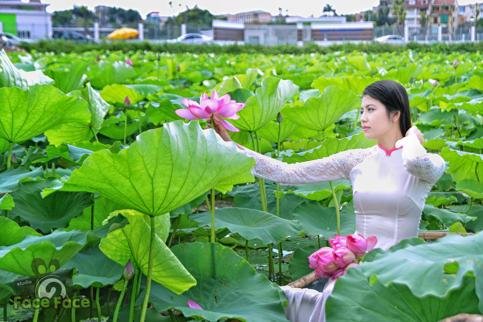 Gái xinh Áo Yếm rạng rỡ hoa sen [TOM04X]
