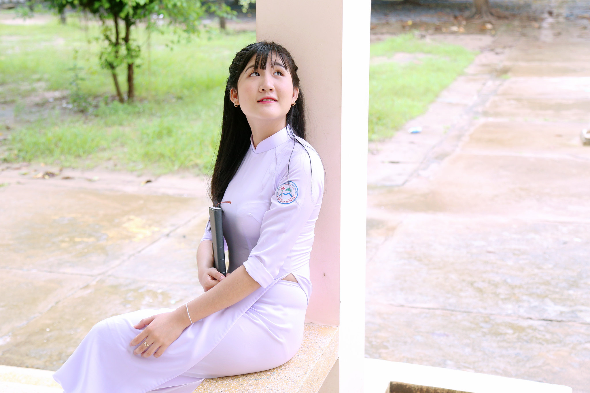 Ảnh áo dài trắng vẻ đẹp Việt Nam nữ sinh [R6LSMP]