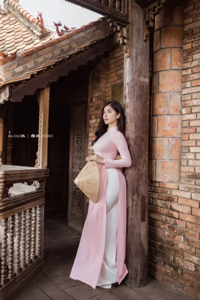 Áo dài hồng kiêu sa [S24BZ1]