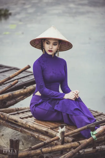 Áo dài tím nét đẹp áo dài trang nhã [E11DOR]