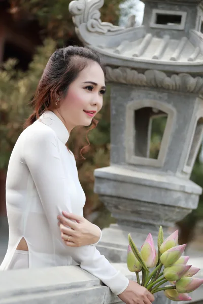 Áo dài trắng bộ ảnh mong manh [CSUSAD]