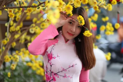 Hút hồn áo dài hồng áo dài hồng [WIETNF]