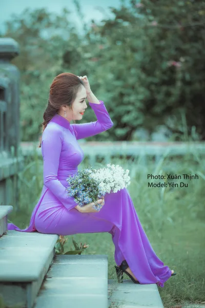Bộ ảnh áo dài trắng dịu dàng Yên Du [ZKNISY]