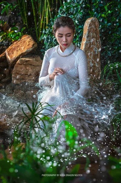Áo dài trắng ướt ấn tượng [YCMACN]
