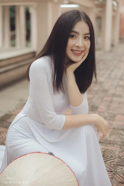 Áo dài trắng hiện đại áo dài trắng [7IWUZ2]