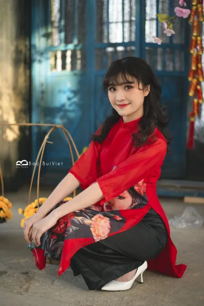 Kiêu sa áo dài đỏ [FDNKAY]