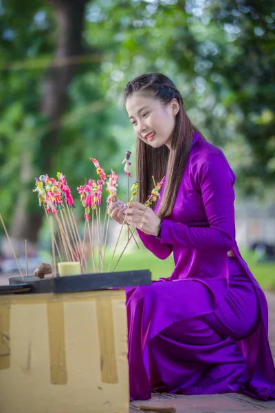 Thanh nhã áo dài tím [YMNA5F]