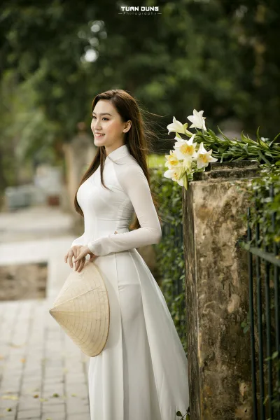 Áo dài trắng tà áo dài đằm thắm [KIRJDL]