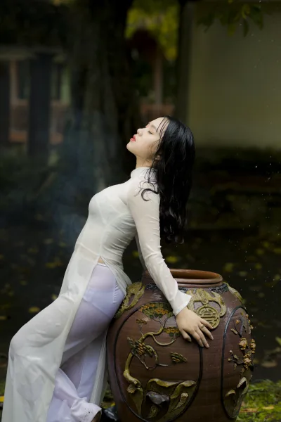 Áo dài trắng ướt thuần Việt [YZFBGW]