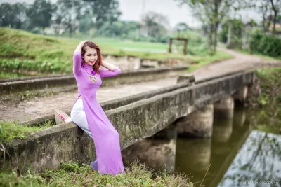 Áo dài hồng đằm thắm bên h? [KAOM0H]