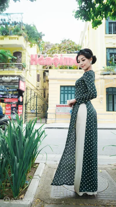 Áo dài họa tiết duyên thầm [B3CTM6]