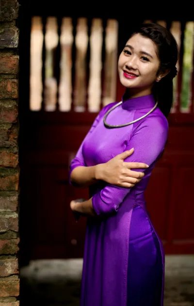 Áo dài tím truyền thống [OH7OID]