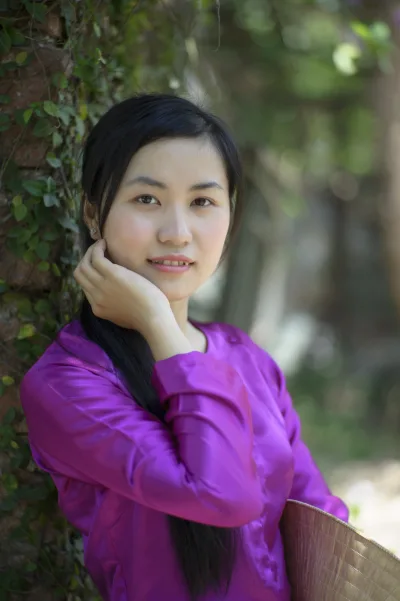 Áo dài tím nét Việt áo dài tím [98X03D]
