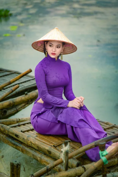 Nét đẹp áo dài áo dài tím tuyển chọn nón lá [RTRIPP]