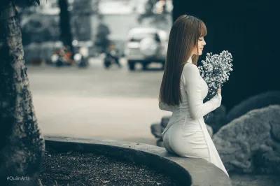 Girl xinh áo dài trắng dịu dàng [VZ7DZH]