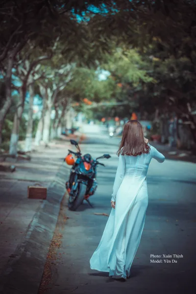 Áo dài trắng kiêu sa Yên Du [HL7DDM]