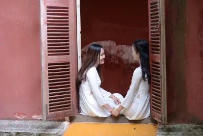Áo dài trắng tà áo dài áo dài trắng tinh tế [FZNPVK]