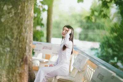 Rửa mắt với ảnh áo dài trắng dịu dàng áo dài trắng [8GBAD9]