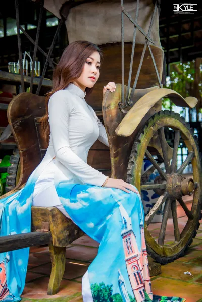 Loạt ảnh áo dài trắng truyền thống áo dài trắng [HKL3TF]
