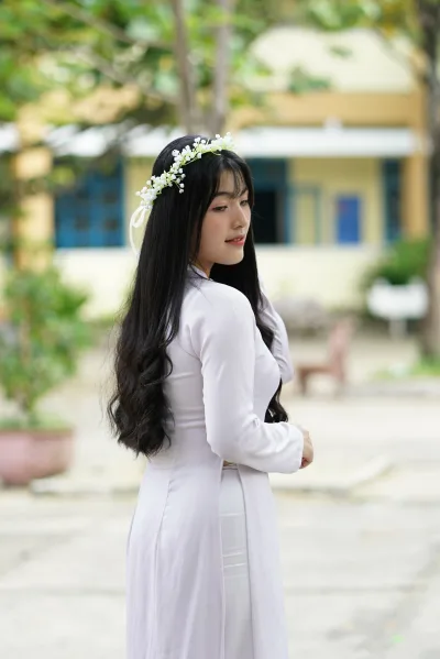 Áo dài trắng nữ sinh yêu kiều [KSXR72]