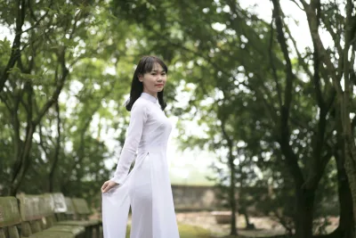 Nét Việt áo dài trắng áo dài trắng [ZPOESG]