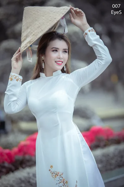 Album áo dài trắng yêu kiều áo dài trắng [DHJ6AF]