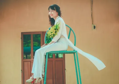Rửa mắt với ảnh áo dài trắng duyên thầm áo dài trắng [GJ2MDA]