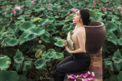 Hoài cổ Áo Yếm hoa sen [VH3TOO]