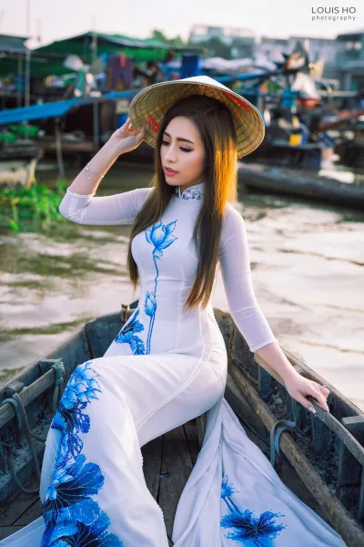 Áo dài hồng nữ tính [HLFSLA]