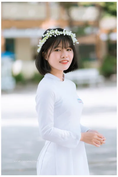 Áo dài trắng rạng rỡ áo dài trắng [TYXNBX]