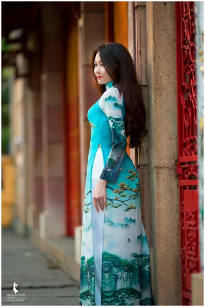 Kiêu sa áo dài họa tiết [DSXMDP]