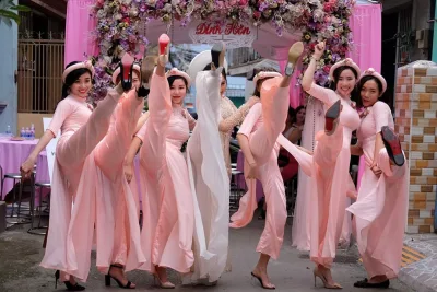 Áo dài hồng tinh nghịch tinh tế [EKYN83]
