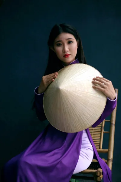 Áo dài tím nón lá đậm chất Việt [SCW3DZ]