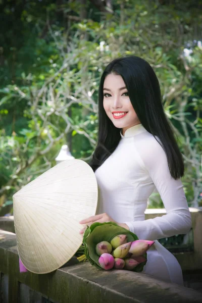 Ảnh áo dài trắng hài hòa áo dài trắng [KT7PWC]