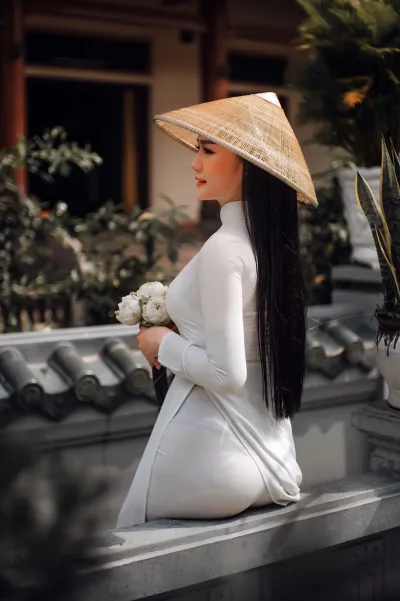 Tinh khôi áo dài trắng nón lá [LRDP6L]
