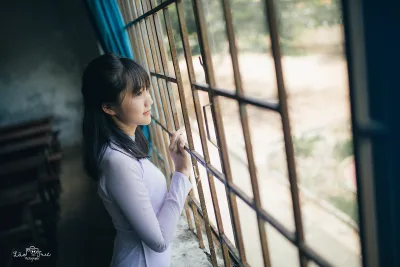 Vẻ đẹp áo dài áo dài trắng đằm thắm nữ sinh [WOQLGG]