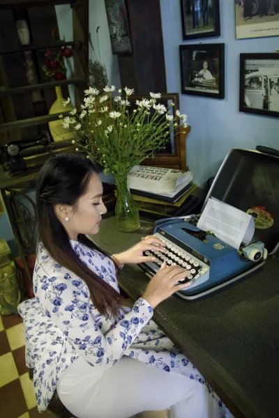 Áo dài họa tiết nét đẹp áo dài áo dài họa tiết mộc mạc [SHX4IJ]