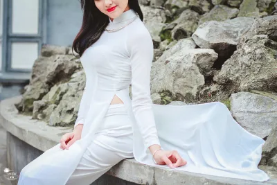 Áo dài trắng album áo dài trắng trang nhã [LM97B1]
