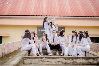 Áo dài trắng bộ ảnh kỷ yếu nổi bật [8LQOEA]