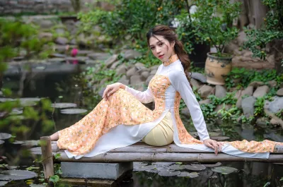Nét đẹp áo dài áo dài họa tiết tinh tế [A44K3K]